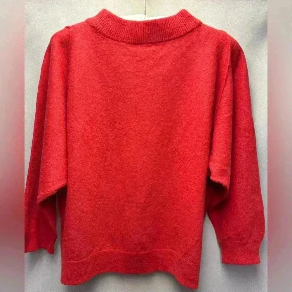 J Crew Women’s Oversized 3/4 sleeve Wool Blend Sweater Size XS